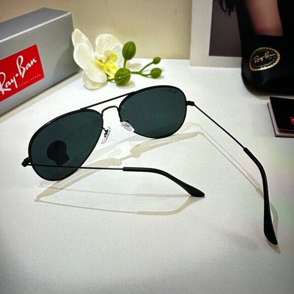 Ray-Ban Aviator Total Black Sunglasses - Picture 8 of 9
